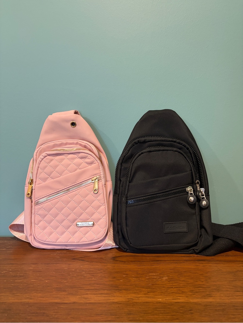 🔥🆕🔥 [LOT OF 2] Crossbody Sling Bags - Pink & Black